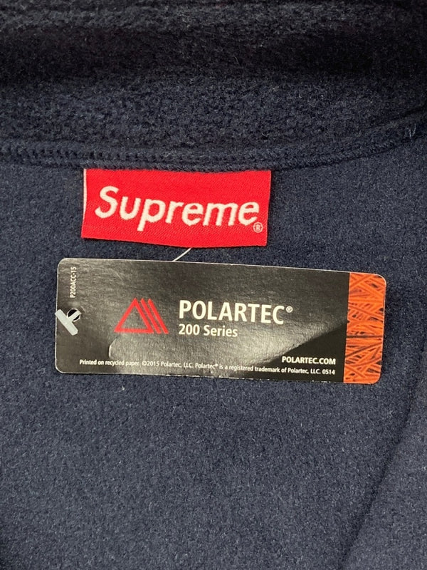 シュプリーム SUPREME 19AW Polartec Half Zip Pullover ポーラテック ハーフ ジップ プルオーバー BOX LOG 紺 スウェット ロゴ ネイビー Sサイズ 104MT-440