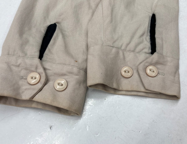 ヒューストン HOUSTON  bowling jacket ボウリング ジャケット 背面ボーリング刺繍 白茶 ジャケット 刺繍 ベージュ Lサイズ 104MT-1345