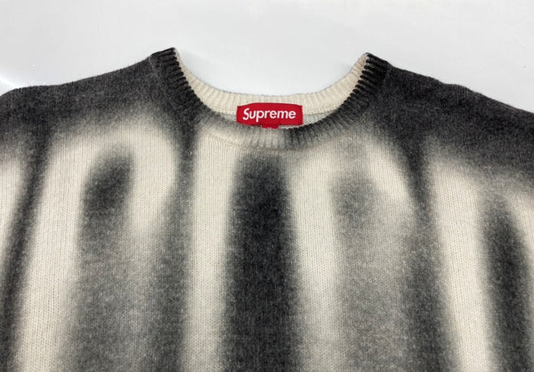 シュプリーム SUPREME 23AW Blurred Logo Sweater ブラード ロゴ ウール セーター ニット 黒 セーター ロゴ ブラック Mサイズ 104MT-2132