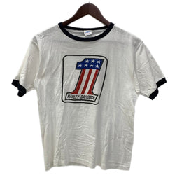 【曜日割引対象外】 チャンピオン Champion 70’s HARLEY DAVIDSON NO.1 リンガーTee Tシャツ ホワイト Mサイズ 201MT-3605 VB