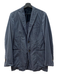スティレラティーノ STILE LATINO TAILORED JACKET テーラード ジャケット シングル ブレザー 紺 サイズ 44 ジャケット ストライプ ネイビー 104MT-2134