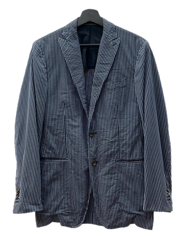 スティレラティーノ STILE LATINO TAILORED JACKET テーラード ジャケット シングル ブレザー 紺 サイズ 44 ジャケット ストライプ ネイビー 104MT-2134