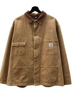 カーハート Carhartt MICHIGAN CHORE COAT ミシガン チョア コート ダック カバーオール 裏地ブランケット ボタン ジャケット 茶 ジャケット 無地 ブラウン 104MT-1344