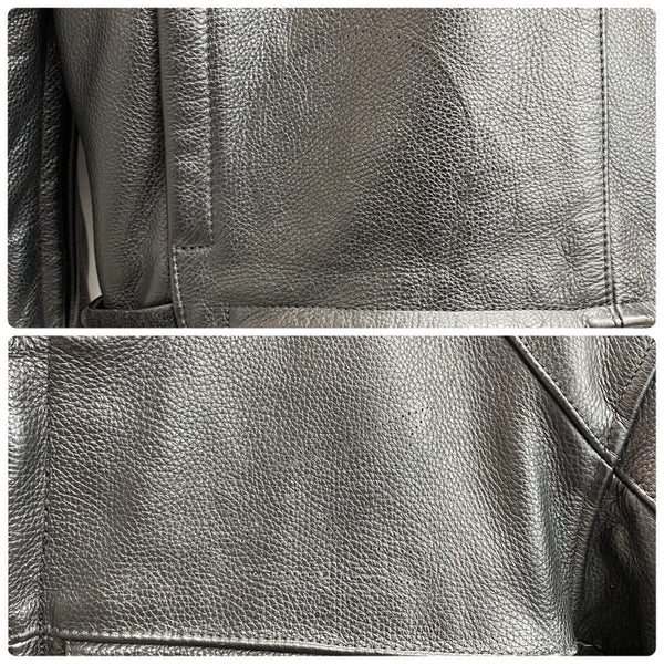 カドヤ KADOYA シングルライダース レザージャケット インナー付 ジャケット ブラック Lサイズ 201MT-4280