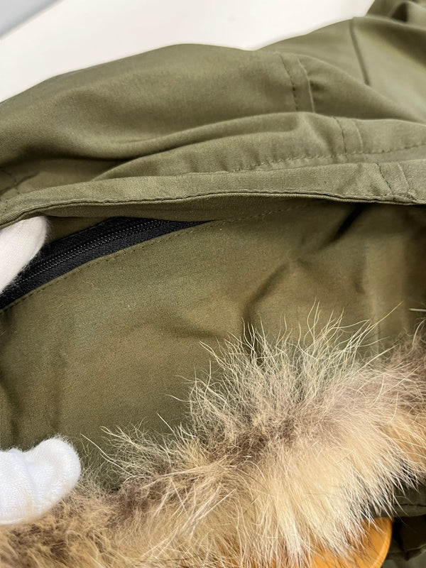 ケープハイツ Cape HEIGHTS ダウンコート ダウンジャケット フード ファー ジャケット カーキ SSサイズ XS 101LT-205