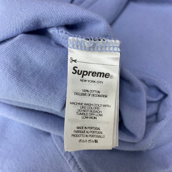 シュプリーム SUPREME Small Box l/s tee ロンT ブルー Mサイズ 201MT-4319