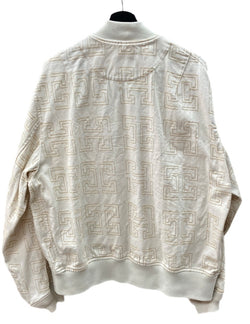 ハフ HUF MONOGRAM BOMBER JACKET モノグラム ボンバー ジャケット 白 ジャケット 刺繍 ホワイト Lサイズ 104MT-1291