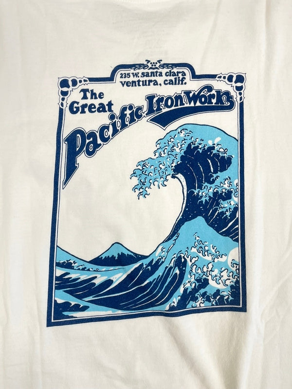 パタゴニア PATAGONIA 葛飾北斎 プリントTシャツ The Great Pacific Iron Works USA製 XL Tシャツ ホワイト LLサイズ 101MT-4704
