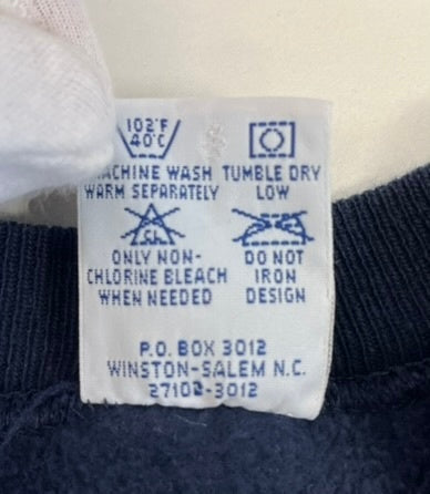 チャンピオン Champion 90s～ ヴィンテージ vintage 刺繍タグ リバースウィーブ REVERSE WEAVE カレッジロゴ USA製 アメリカ製 スウェット ネイビー Lサイズ 101MT-4475