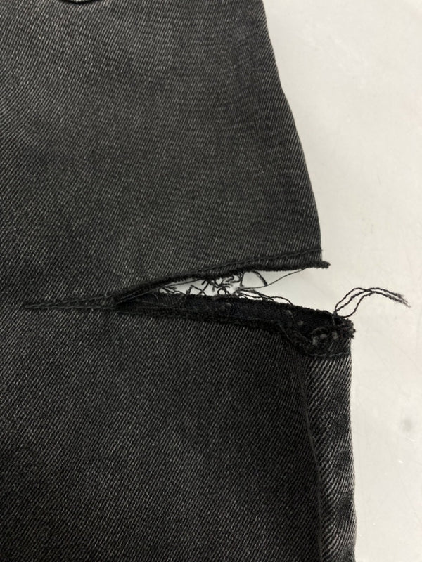 メゾンマルジェラ Maison Margiela スラッシュ ディテール カット アウト ジーンズ SLASH DETAIL CUT OUT JEANS DENIM BLACK 黒 S51LA0051 S30743 デニム 無地 グレー 104LB-7