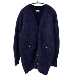 ロペ ROPÉ（ROPE） フォックス ウール 片畦パールボタン カーディガン カーディガン ネイビー フリーサイズ 201LT-466