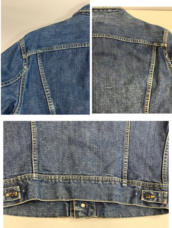 リー Lee 60’s 60年代前半 101-J  四角黒タグ ®有りデニムジャケット Gジャン トラッカージャケット ヴィンテージ vintage  40 REGULAR ジャケット ブルー 101MT-4491