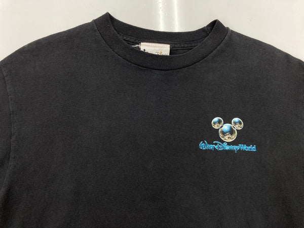 us古着 US 00s 00年代 Walt Disney World Dragon ディズニー ドラゴン 両面プリント 黒 Tシャツ キャラクター ブラック 104MT-1830
