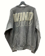 ウィンダンシー WIND AND SEA SEA CHENILLE EMB SULFUR CREW NECK シー シェニール サルファー クルー ネック ヴィンテージ加工 灰色 WDS-O-SIG-24-Q2-CS-01 スウェット ロゴ グレー XLサイズ 104MT-581