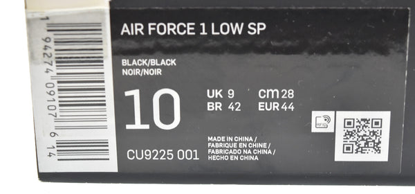 ナイキ NIKE Supreme × Air Force 1 Low "Black" シュプリーム × エアフォース1 ロー "ブラック" CU9225-001 メンズ靴 スニーカー ブラック 28cm 両足インソールロゴ剥がれあり 103S-1279