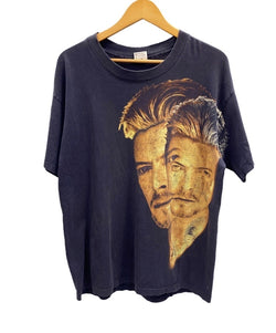 ヴィンテージ VINTAGE  ITEM 90's 90s T-SHIRT David Bowie デヴィッド ボウイ BROCKUM Outside Tour XL Tシャツ プリント ネイビー LLサイズ 101MT-2173