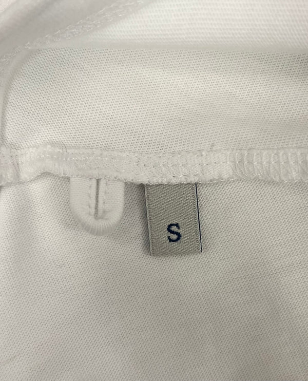 モンクレール MONCLER MAGLIA ロゴパッチ付き半袖Tシャツ 白 E10918041850 8390T Tシャツ ホワイト Sサイズ 101MT-4251