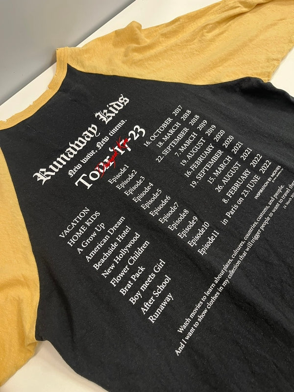 ダイリク DAIRIKU New Raglan Tee ニュー ラグラン Tシャツ 黄 23SS C-5 ロンT イエロー Lサイズ 101MT-4555