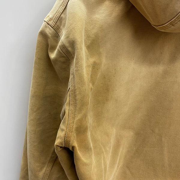 【曜日割引対象外】 カーハート Carhartt DUCK ACTIVE JACKET MADE IN USA パーカー ジャケット ベージュ Lサイズ 201MT-3874 VB