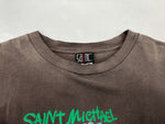 セントマイケル SAINT MICHAEL 21AW L/S TEE_SHEEP GORILLA シープ ゴリラ ロンT ダメージ加工 薄手 長袖 茶 SM-A21-0000-016 ロンT プリント ブラウン XLサイズ 104MT-1008