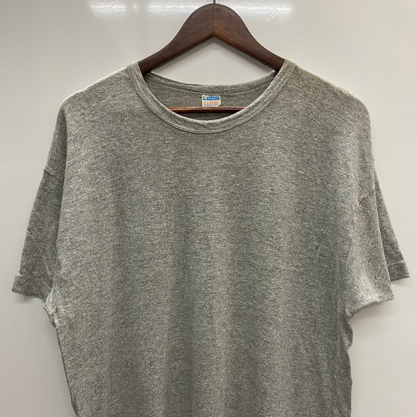 【曜日割引対象外】 チャンピオン Champion 70's 80's バータグ 完全目無し 無地 ブランク Tシャツ グレー Xlサイズ 201MT-4289 VB