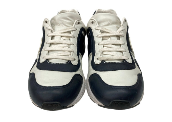 グッチ GUCCI INTERLOCKING G インターロッキング ローカット スニーカー GGロゴ シューズ 白 紺 426184 メンズ靴 スニーカー ホワイト サイズ 5 1/2 104S-1064