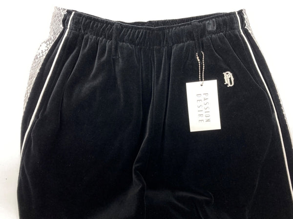 コンダクター el conductorH Velour Pants ベロア パンツ ジャージ トラック ワイド 刺繍 ボトム 黒 総柄 PD21AP05 ボトムスその他 ブラック サイズ 2 104MB-402