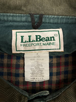 エルエルビーン L.L.Bean 80s HUNTING JACKET ハンティング ジャケット チェックネル ダック ボタン コート アウター USA製 緑 H147 ジャケット 無地 グリーン Sサイズ 104MT-1957