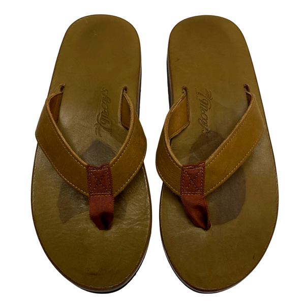 【曜日割引対象外】 リアルマッコイズ THE REAL McCOY'S LEATHER ARCHED SANDAL MA24011 メンズ靴 サンダル ビーチサンダル ブラウン Mサイズ 201-shoes1449 VB