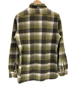 ヴィンテージ vintage 60'S 60年代 BRENT ブレント マチ付き ヘビーフランネルシャツ ヘビネル マチネル フラップポケット ブロックチェック  LONG TAILE 長袖シャツ グリーン Lサイズ 101MT-4029