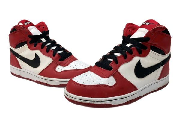 ナイキ NIKE 10年製 BIG NIKE HIGH SPIKE LEE ビック ナイキ ハイ スパイク リー メガネ シューズ 白 赤 黒 336608-101 メンズ靴 スニーカー レッド 27cm 104S-1024