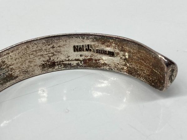 インディアンジュエリー Indian Jewelry Silver Bangle シルバー バングル Nel J. ナバホ族 ネイティブ ブレスレッド 925 銀 メンズジュエリー バングル・ブレスレット 総柄 シルバー 104A-73