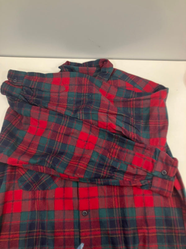 ペンドルトン PENDLETON 70's 70年代 ウール チェックシャツ ボードシャツ  ネルシャツ 開襟 オープンカラー ボックス vintage ヴィンテージ MADE IN USA アメリカ製  長袖シャツ レッド Lサイズ 101MT-5357