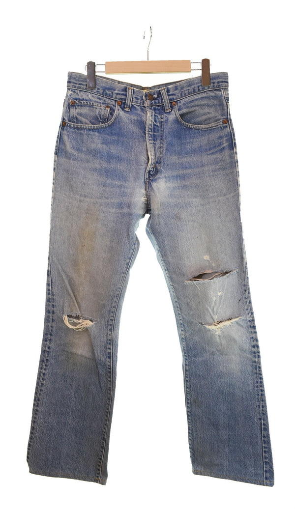 リーバイス Levi's 517 70s 66後期 42TALON ボタン裏20 70's 紙パッチ欠損 517-0217 デニム ブルー 103MB-546