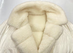 モンクレール MONCLER 17年 BAGAUD リバーシブル ダウンコート ボア DOWN COAT BOA 刺繍 IVORY アイボリー WHITE 白 F20931C51970 C0525 コート ロゴ ホワイト SIZE1 104LT-71