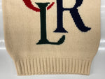 チャップス CHAPS 80s LOGO SWEATER ロゴ セーター 水兵 兵隊タグ ニット 厚手 CRL Ralph Lauren 白 セーター ロゴ ホワイト Lサイズ 104MT-2297