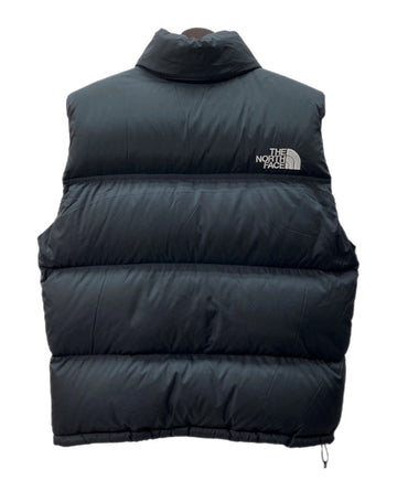 ザノースフェイス THE NORTH FACE NUPTSE VEST ヌプシ ベスト ダウン アウトドア ジップアップ ノースリーブ 黒 ND92338 ベスト ロゴ ブラック Lサイズ 104MT-1417