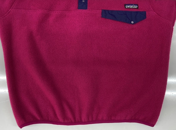 パタゴニア Patagonia SYNCHILLA SNAP-T シンチラ スナップ ハーフボタン フリース プルオーバー アウトドア ピンク 紫 25530 ジャケット ロゴ パープル Mサイズ 104MT-1740