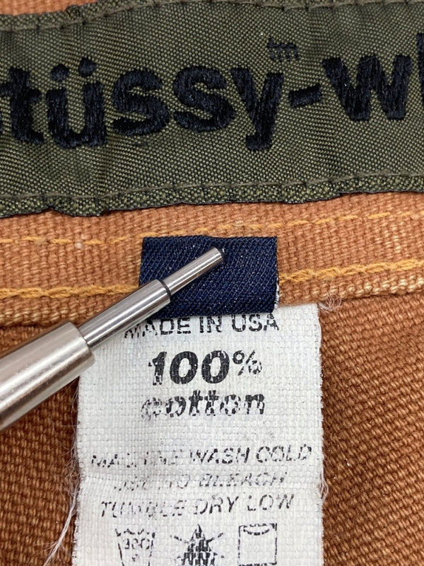 ステューシー STUSSY OLD Stussy-wk painter pants USA製 ペインターパンツ ワークパンツ 茶 無地 ボトムスその他 ブラウン size 33 104MB-368