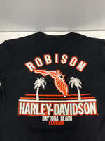 ハーレーダビットソン Harley Davidson 80's 80s JERZEES Daytona Bike Week Vintage 1988 バイク モーターサイクル イーグル シングルステッチ Tシャツ ブラック Mサイズ 101MT-3484