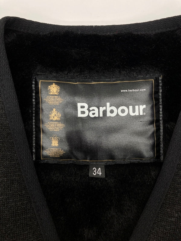 バブアー Barbour FUR LINER VEST ファー ライナー ベスト ジップアップ フェイクファー 黒 1902125 サイズ 34 ベスト 無地 ブラック 104MT-1887