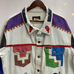 【曜日割引対象外】 エディーバウアー Eddie Bauer 70's 80's カスタムペイント デニムジャケット ジャケット マルチカラー Lサイズ 201MT-4620 VB