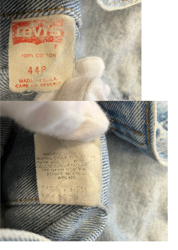 リーバイス Levi's 90's 90年代 70506-0217 デニムジャケット Gジャン トラッカー Vintage ヴィンテージ MADE IN USA アメリカ製 44R ジャケット ブルー Lサイズ 101MT-4195
