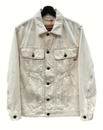 ディーゼル DIESEL Ⅾ-RILEY TRUCKER JACKET トラッカー ジャケット デニム Dロゴ アウター アイボリー 白 A05223 ジャケット ロゴ ホワイト XSサイズ 104MT-873