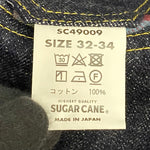【曜日割引対象外】 シュガーケーン SUGAR CANE BLUE DENIM WAIST OVERALLS “S1943” MODEL SC49009 デニム ブルー 32-34サイズ 201MB-966 VB