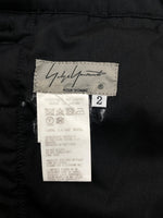 ヨウジヤマモト Yohji Yamamoto POUR HOMME BALLOON PANTS バルーン パンツ 短パン 七分丈 黒 無地 HK-P12-101 ハーフパンツ ブラック サイズ 2 104MB-252