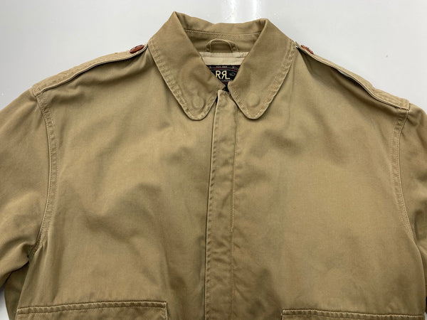 ダブルアールエル RRL 90s 90年代 三ツ星タグ A-2 TYPE フライトジャケット ブルゾン アウター ジャケット 無地 ベージュ Sサイズ 104MT-1996