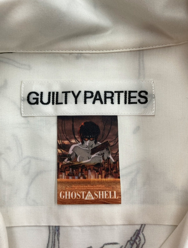 ワコマリア WACKO MARIA × GHOST IN THE SHELL 攻殻機動隊 HAWAIIAN SHIRT ハワイアン シャツ アロハシャツ 半袖 白 半袖シャツ キャラクター ホワイト Sサイズ 104MT-1163