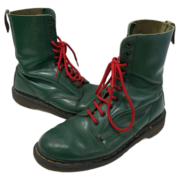 ドクターマーチン Dr.Martens イングランド製 1490 10ホール メンズ靴 ブーツ その他 グリーン UK9サイズ 201-shoes1464