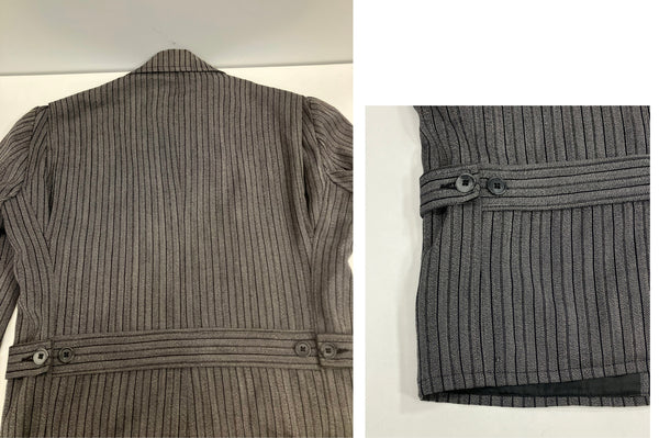 ヴィンテージ vintage 40's 50's 40～50年代 The Allen MFG.CO. ウールギャバジン スポーツジャケット ゴマ塩 ストライプ 菱形TALON ZIP - ジャケット グレー 101MT-4995